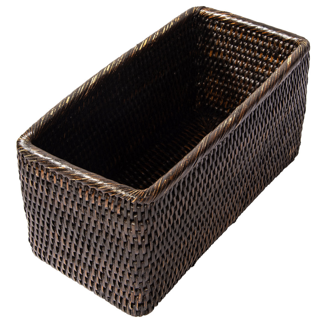 Albina Petite Rattan Basket Birch Lane™ Color: Tudor Black
