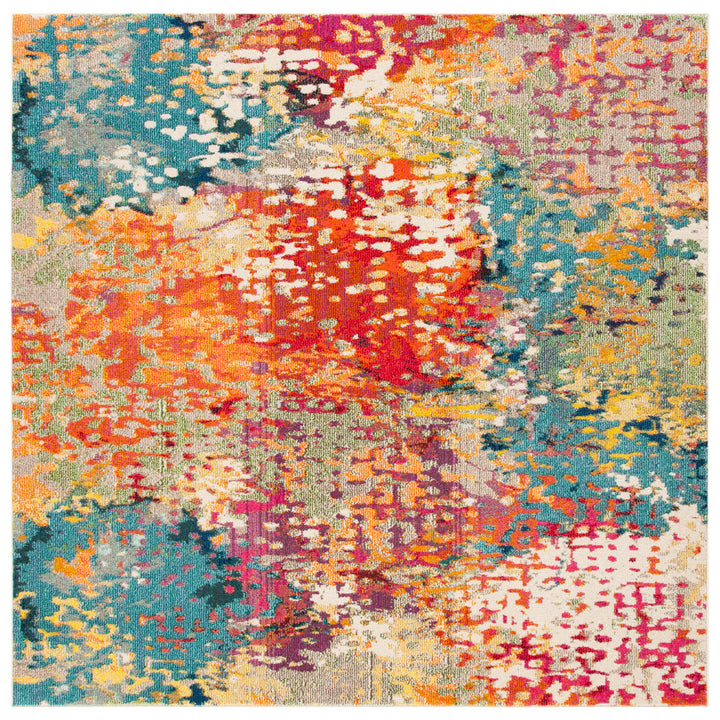 Felty Abstract Ivory/Multi Area Rug Langley Street® Rug Size: Square 11'