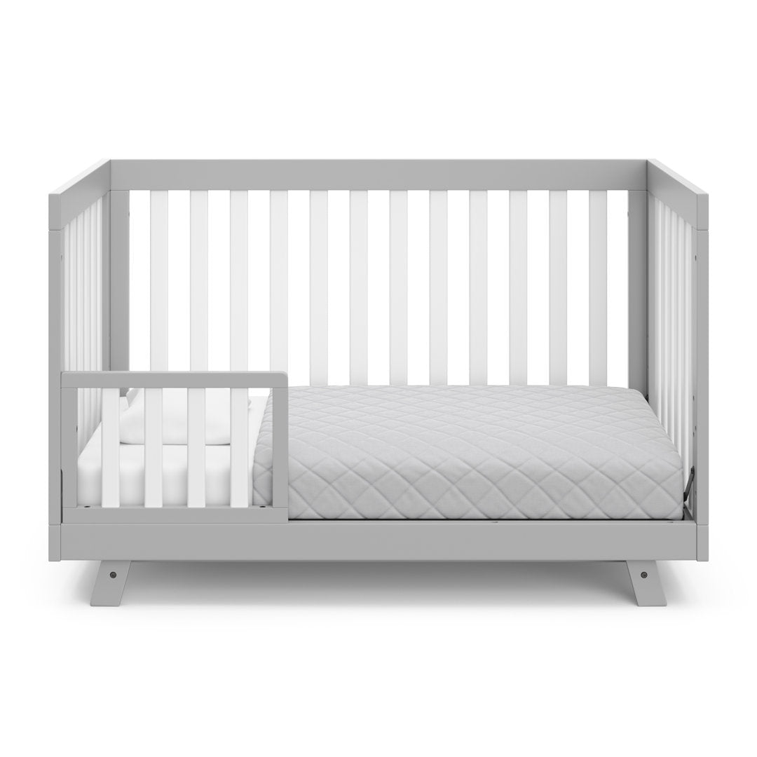 Beckett 3-in-1 Convertible Crib Storkcraft Color: Pebble Gray/White Pieces Included: Crib