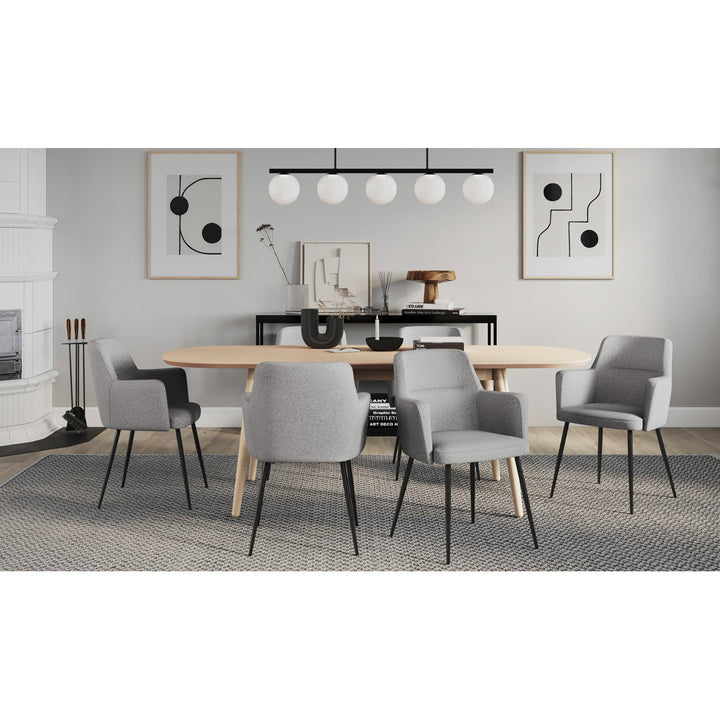 Cedeno Upholstered Dining Chair (Set of 2) Mercury Row® Upholstery Color: Gray