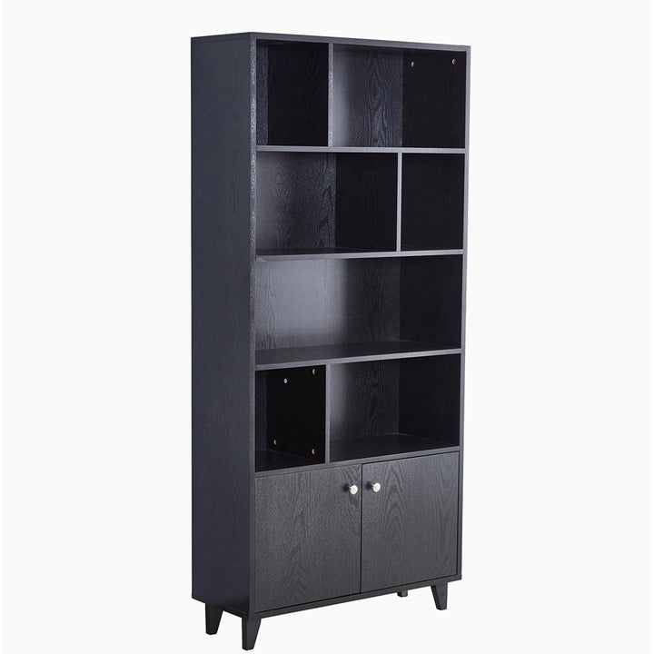 Rathore 68" H x 31.5" W Standard Bookcase Ebern Designs Color: Black