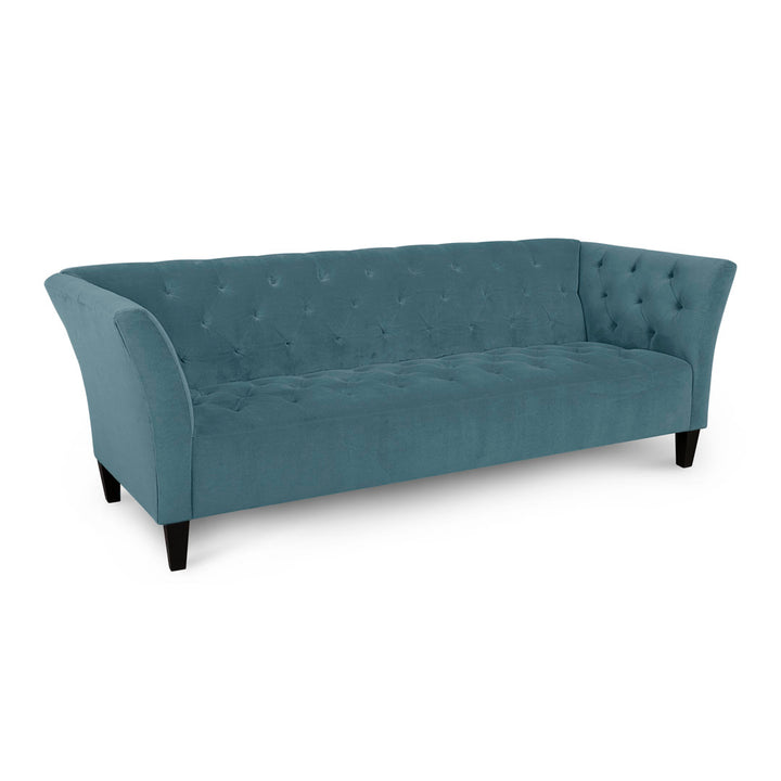 Carruth 91" Flared Arm Sofa Mercer41 Body Fabric: Bella Peacock Performance Velvet