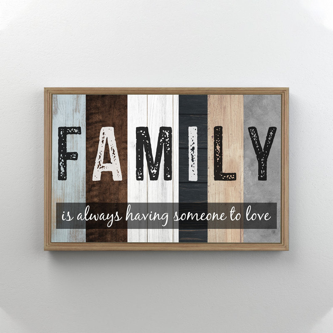 Family - Having Someone To Love Gallery Wrapped Canvas Trinx Size: 11" H x 14" W x 2" D