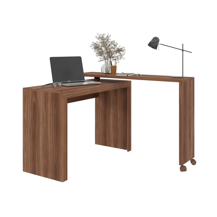 Duffy L-Shape Desk Mercury Row® Color: Nut Brown