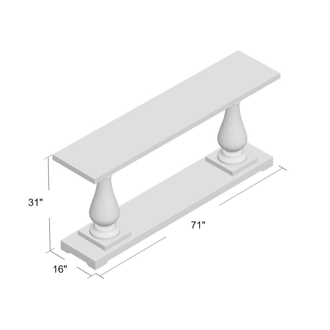 Farrer 71" Solid Wood Console Table Ophelia & Co.