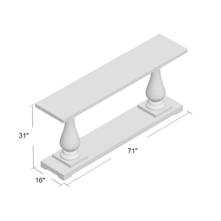 Farrer 71" Solid Wood Console Table Ophelia & Co.