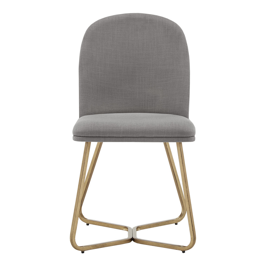 Ainhoa Linen Upholstered Side Chair (Set of 2) Etta Avenue™ Upholstery Color: Gray