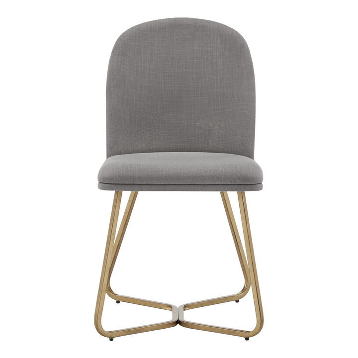 Ainhoa Linen Upholstered Side Chair (Set of 2) Etta Avenue™ Upholstery Color: Gray