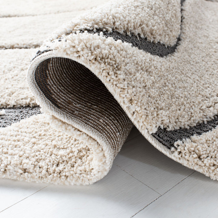 Ashal Abstract Cream/Gray Area Rug Wade Logan® Rug Size: Square 10'