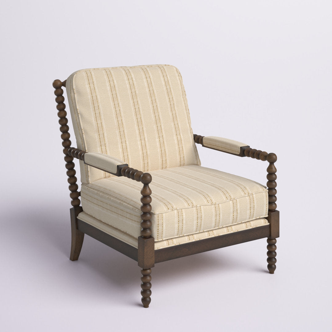 28" W Linen Armchair Langley Street® Fabric: Beige Linen