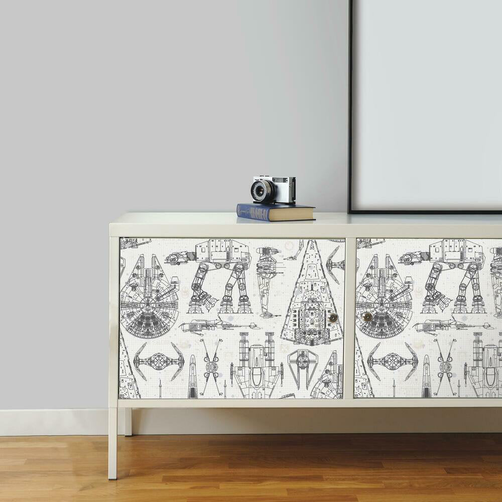 Hessler Star Wars 16.5' L x 20.5" W Peel and Stick Wallpaper Roll Zoomie Kids