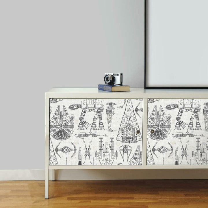 Hessler Star Wars 16.5' L x 20.5" W Peel and Stick Wallpaper Roll Zoomie Kids