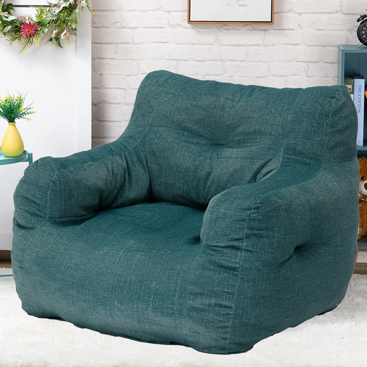 Medium Bean Bag Chair Viv + Rae™ Body Fabric: Green Linen