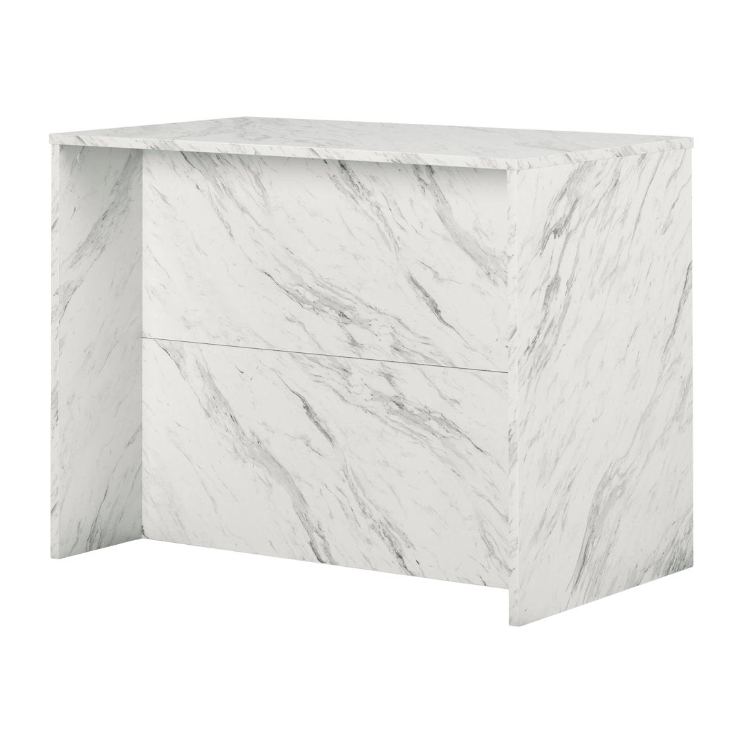 Myro 47.25'' Wide Kitchen Island South Shore Base Finish: White