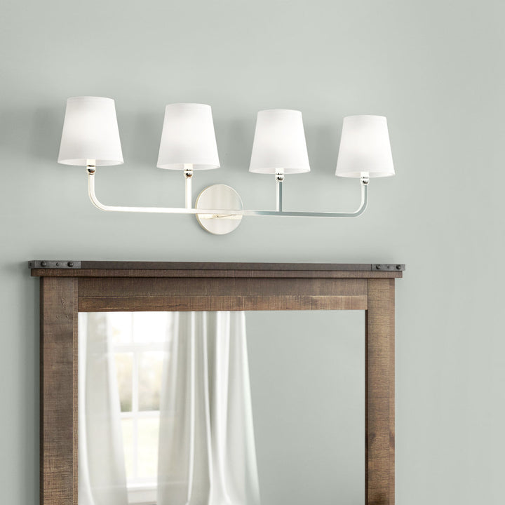Climsland Dimmable Vanity Light Three Posts™ Number of Lights: 4, Finish: Polished Nickel
