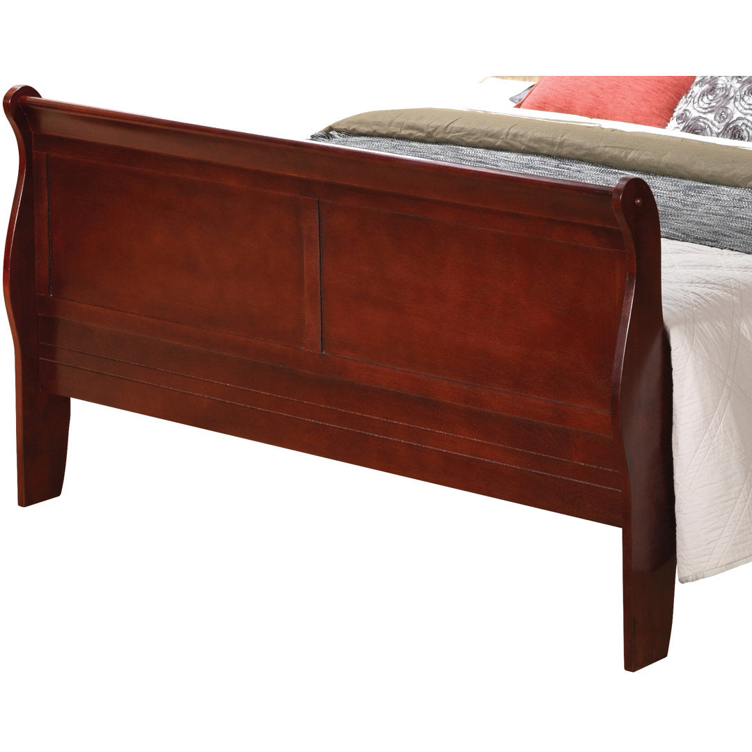 Louis Phillipe Sleigh Bed Glory Furniture Color: Cherry Size: King