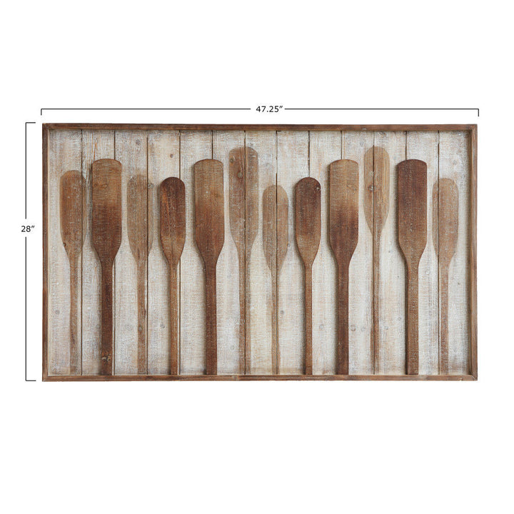 Wood Framed Wall Décor with Raised Paddles Loon Peak®