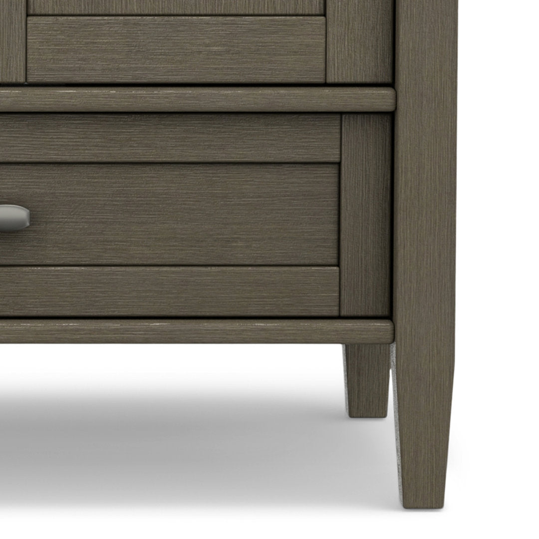 Warm Shaker SOLID WOOD TV Media Stand iFor TVs up to 50 inches Simpli Home Color: Farmhouse Gray