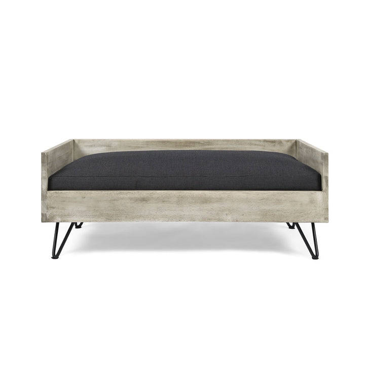 Kaylor Mid Century Modern Dog Sofa Tucker Murphy Pet™ Color: Light Gray/Black/Gray