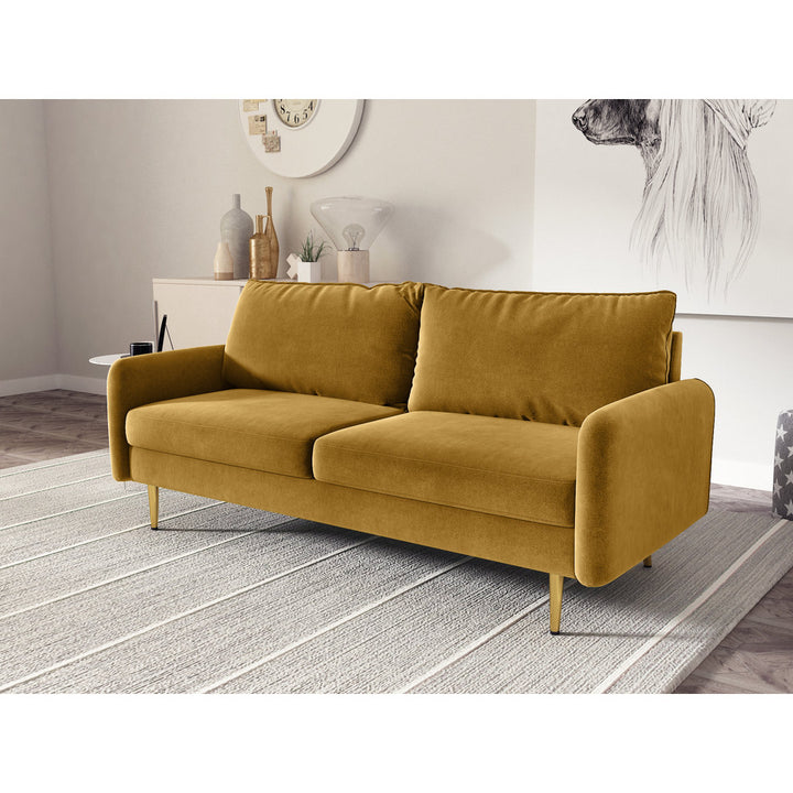 Javonta 70'' Upholstered Sofa Everly Quinn Fabric: Ginger Velvet