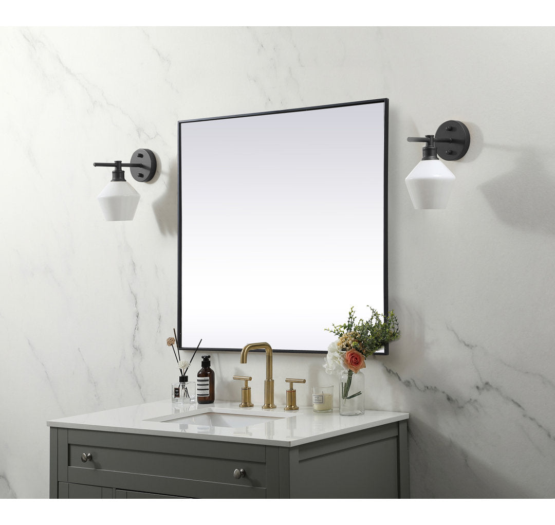Valparaiso Accent Mirror Wade Logan® Size: 42"  x 42"  Finish: Black