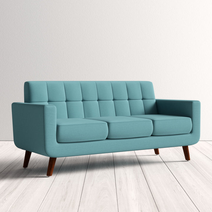 Zohaib 70.5" Square Arm Sofa George Oliver Fabric: Linen Blend Eton Blue