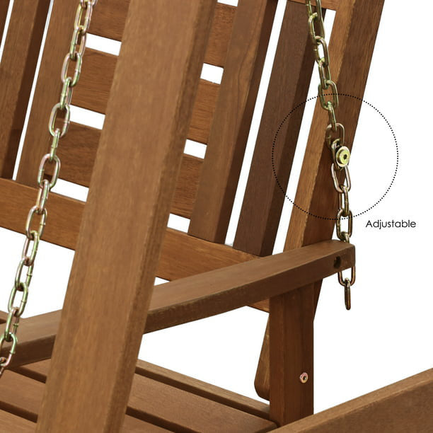 Fina Hardwood Hanging Porch Swing with Stand Millwood Pines