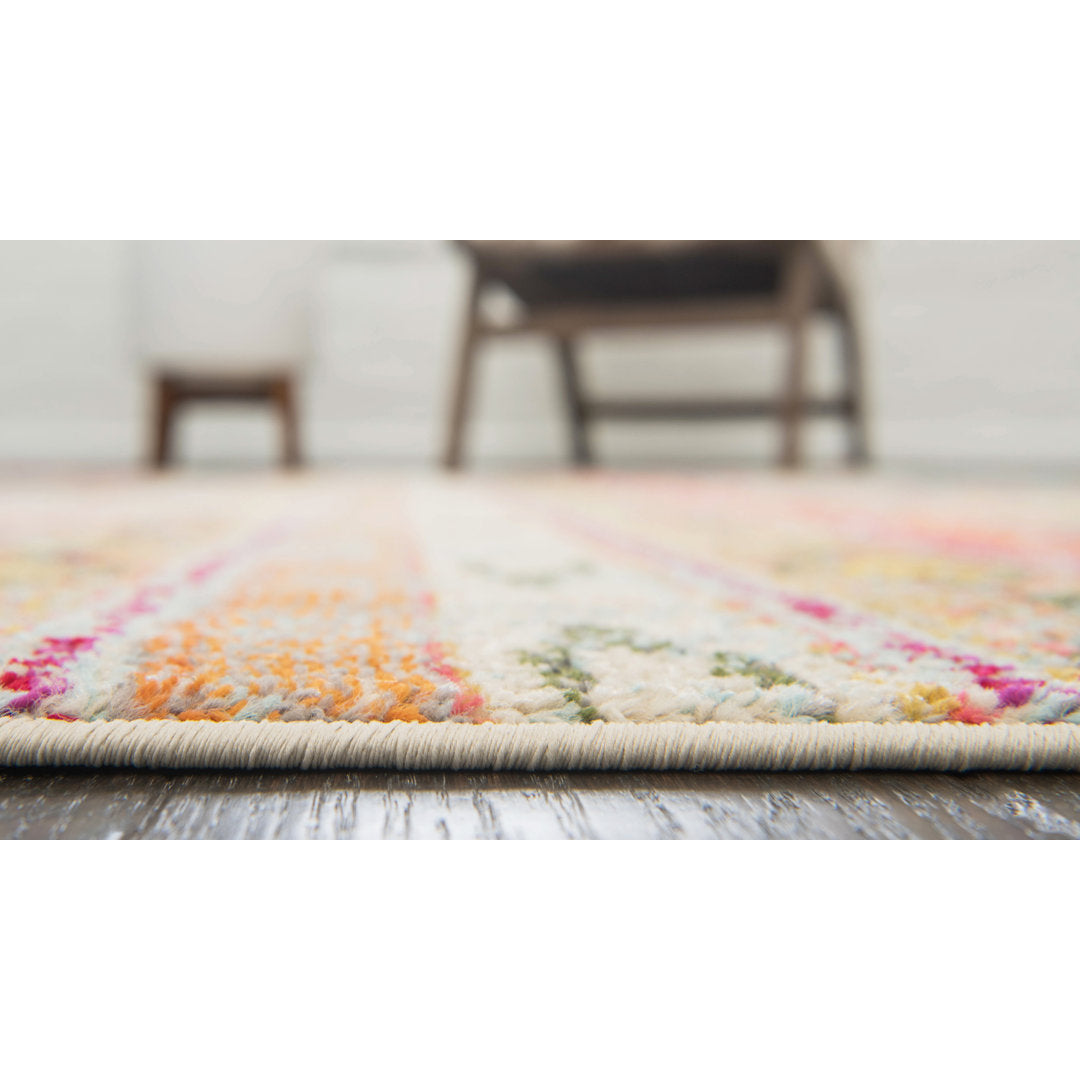 Galan Pink/Orange/Yellow Area Rug Mistana™ Rug Size: Runner 2'2" x 18'