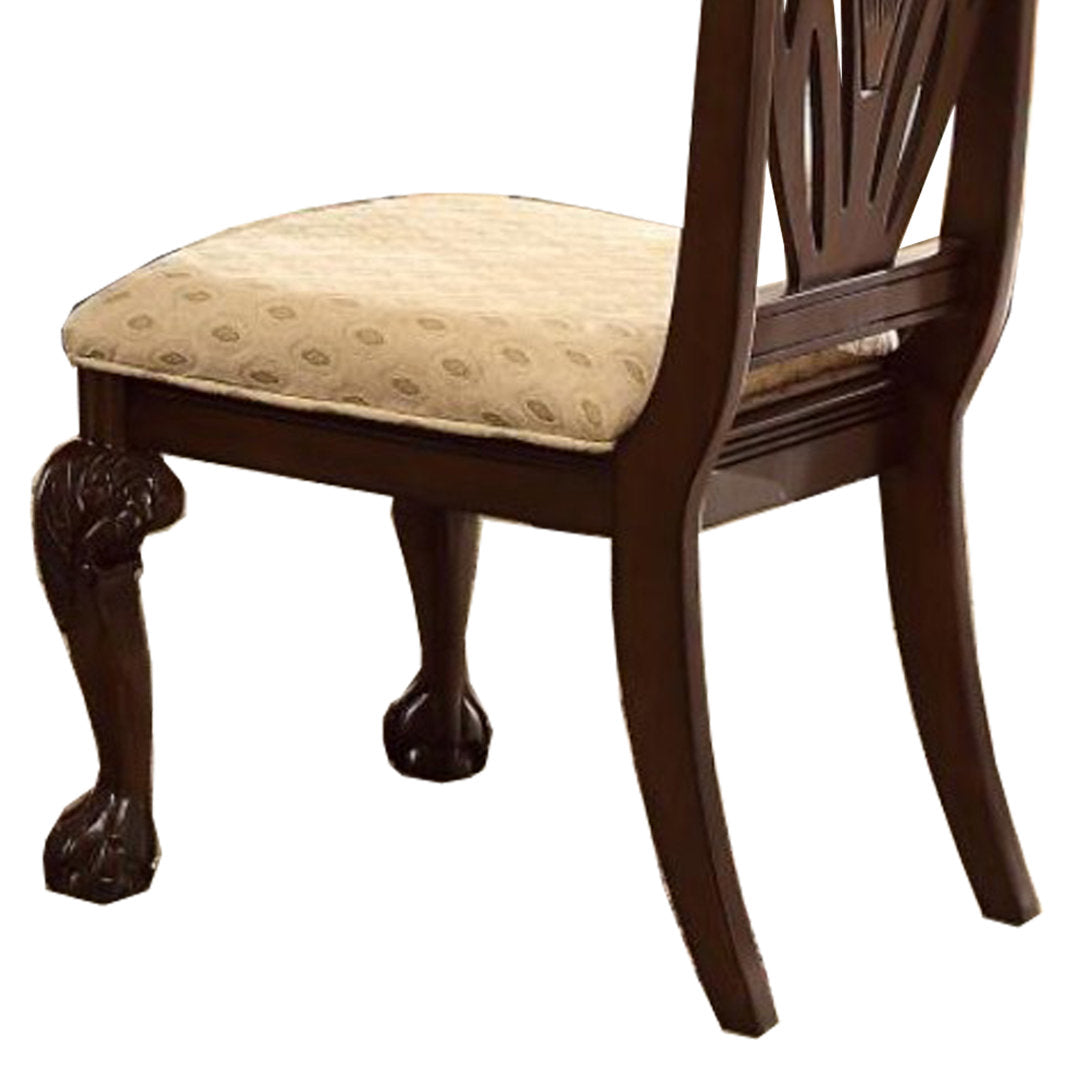Murdoch Floral and Shell Motifs Solid Wood Dining Chair Astoria Grand