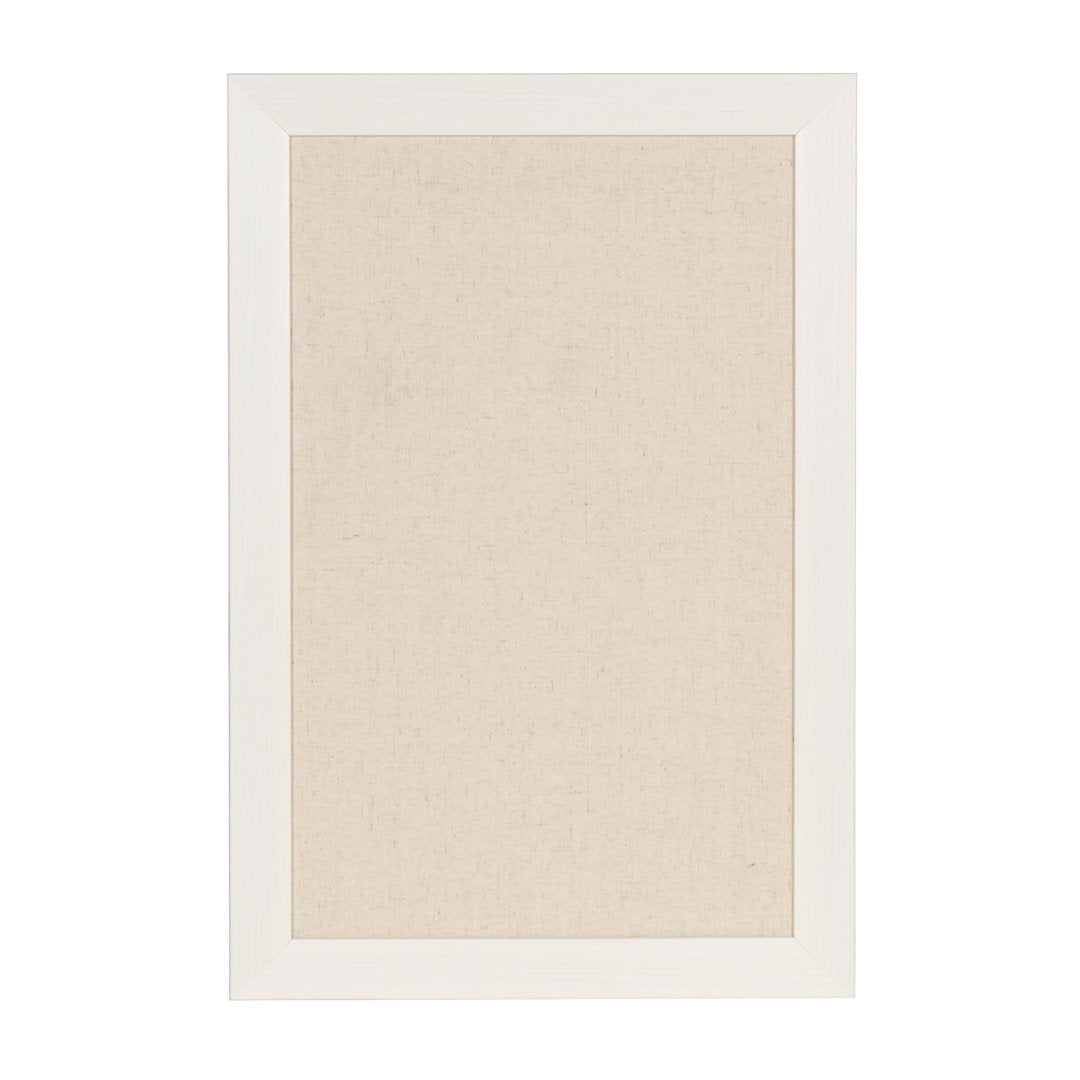 Brucie Framed Wall Mounted Corkboard/Bulletin Board Union Rustic Color: White Size: 27" H x 18" W x 1" D