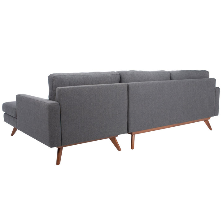 Jalean 103" Wide Linen Right Hand Facing Sofa & Chaise George Oliver