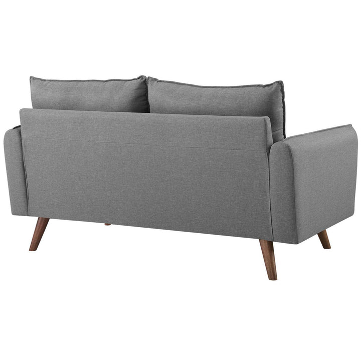 Modway Revive Upholstered Fabric Loveseat Modway Upholstery Color: Light Grey Velvet
