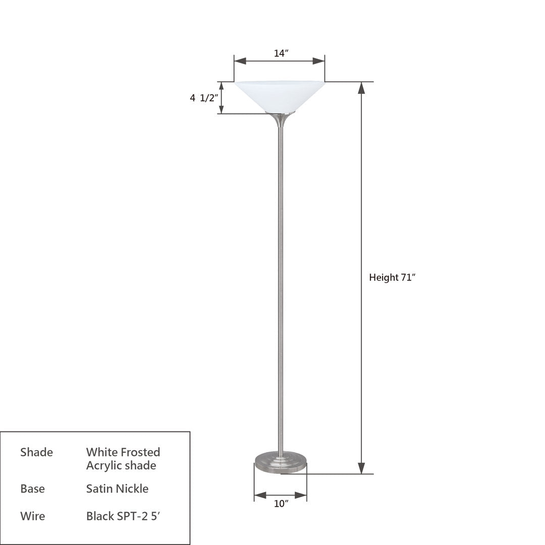 Analynn 71" Torchiere Floor Lamp Lark Manor™