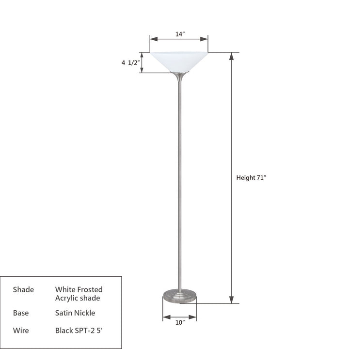 Analynn 71" Torchiere Floor Lamp Lark Manor™