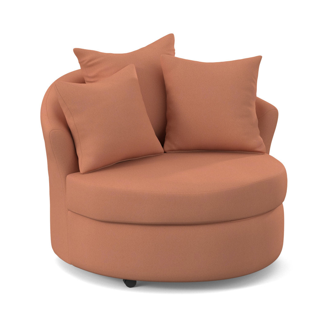Alsup Barrel Chair Andover Mills™ Fabric: Bulldozer Tangerine