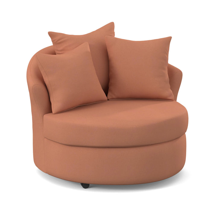 Alsup Barrel Chair Andover Mills™ Fabric: Bulldozer Tangerine