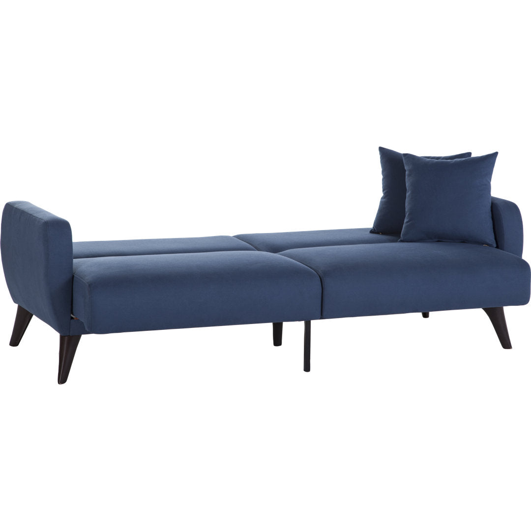 Lelana Twin 78.75 Polyester Tufted Sofa Brayden Studio® Fabric: Blue