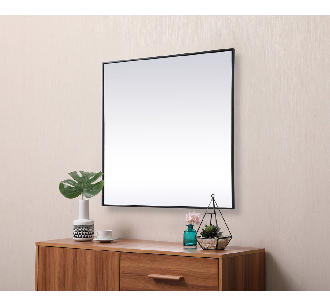 Valparaiso Accent Mirror Wade Logan® Size: 42"  x 42"  Finish: Black