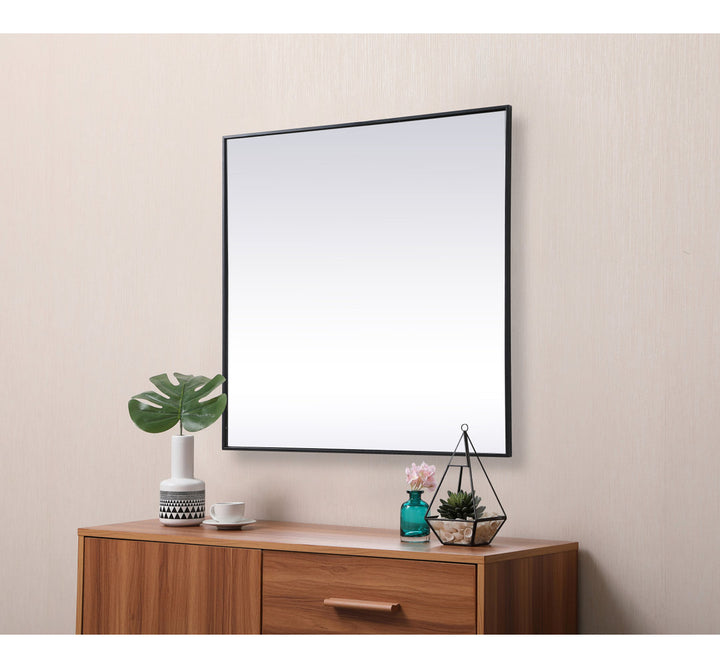 Valparaiso Accent Mirror Wade Logan® Size: 42"  x 42"  Finish: Black