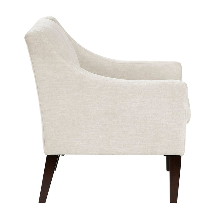 Clopton 26" Wide Mid-Century Modern Tufted Accent Armchair Hashtag Home Fabric: Beige Polyester Blend