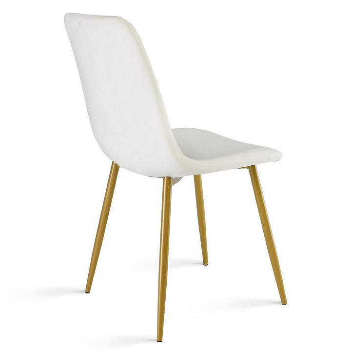 Heffron Velvet Upholstered Side Chair (Set of 4) Zipcode Design™ Upholstery Color: Beige