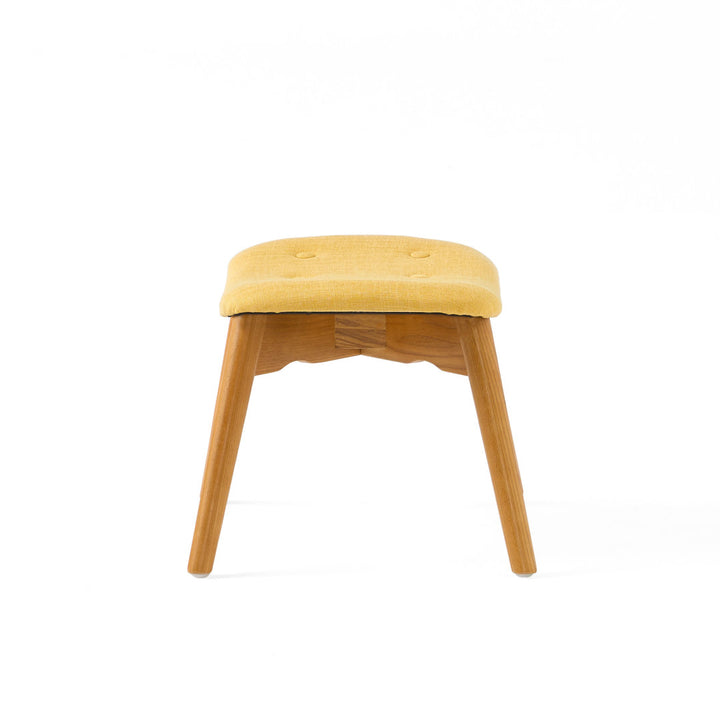 Dayon 68.58Cm Wide Tufted Polyester Lounge Chair and Ottoman George Oliver Fabric: Yellow  Polyester Blend