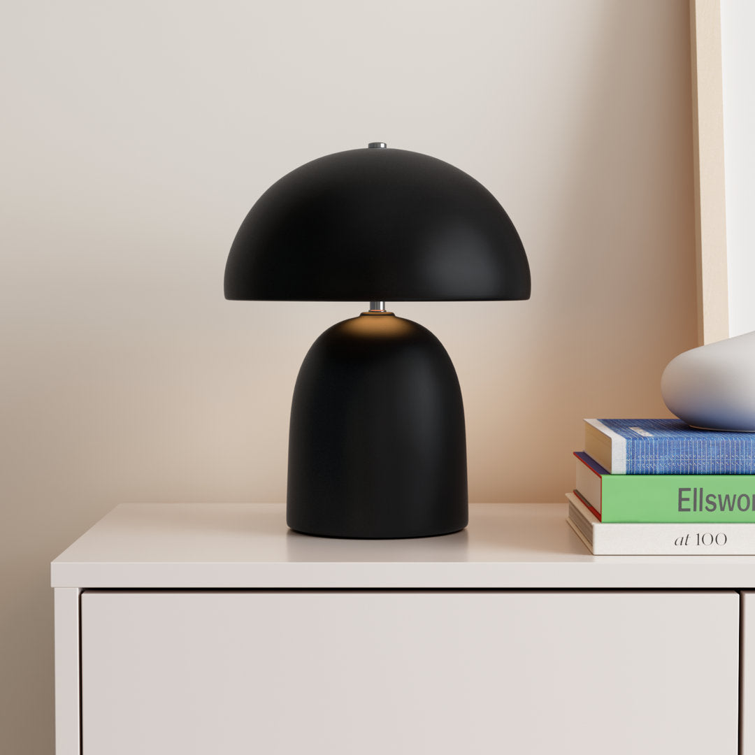 Percy Ceramic Table Lamp AllModern Base Finish: Carbon Matte Black