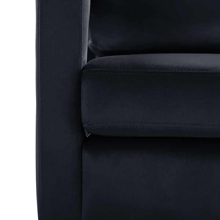 Clayne Velvet Armchair Etta Avenue™ Fabric: Black Velvet