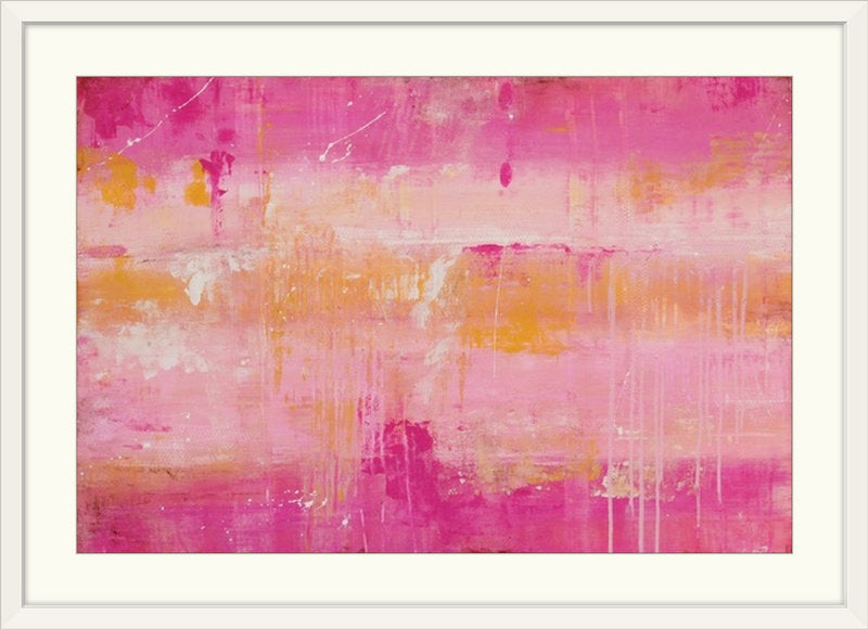 Pink Champagne by Erin Ashley - Graphic Art Print Wrought Studio™ Size: 24" H x 32" W x 1" D Format: White Frame