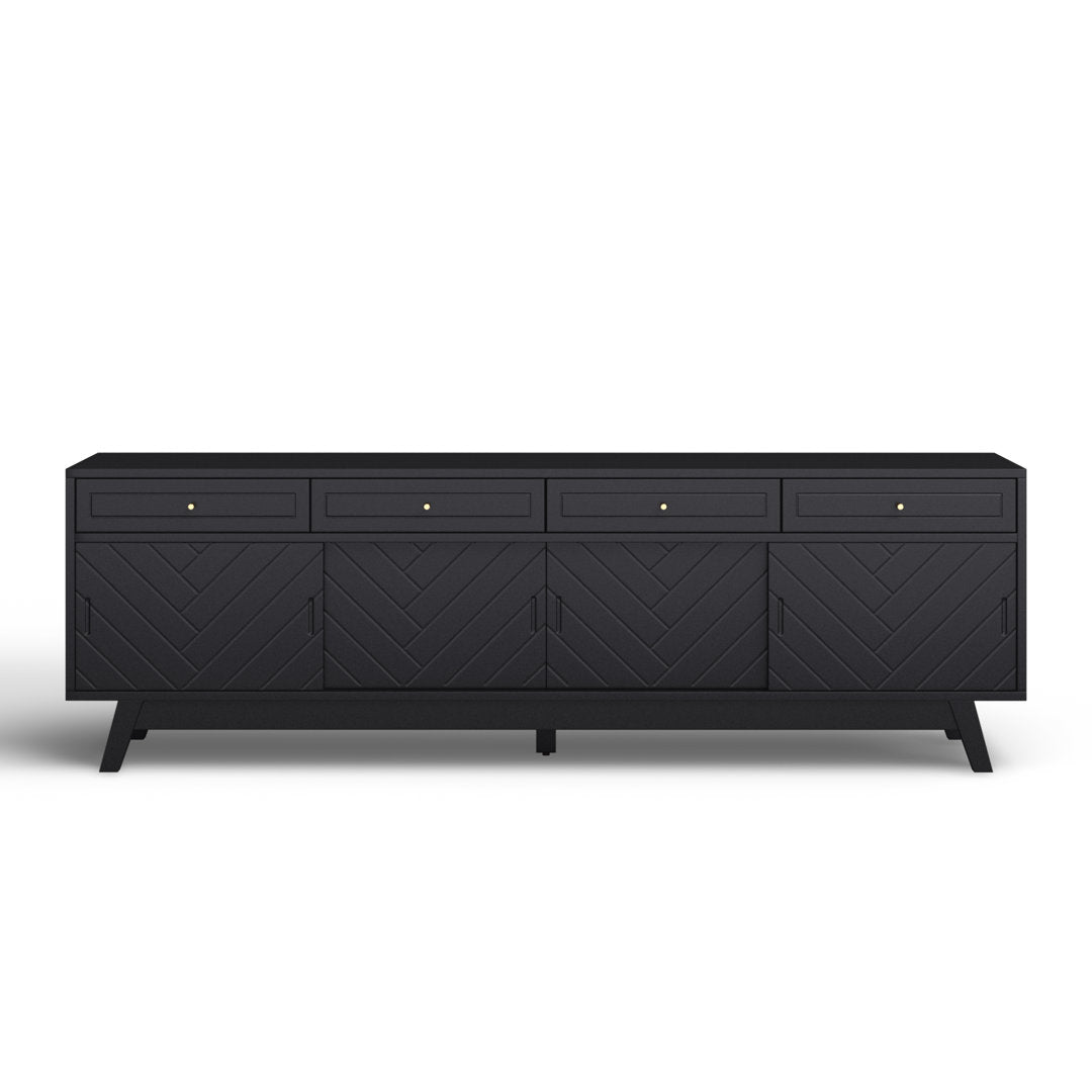 Anja 79'' Media Console AllModern Color: Black