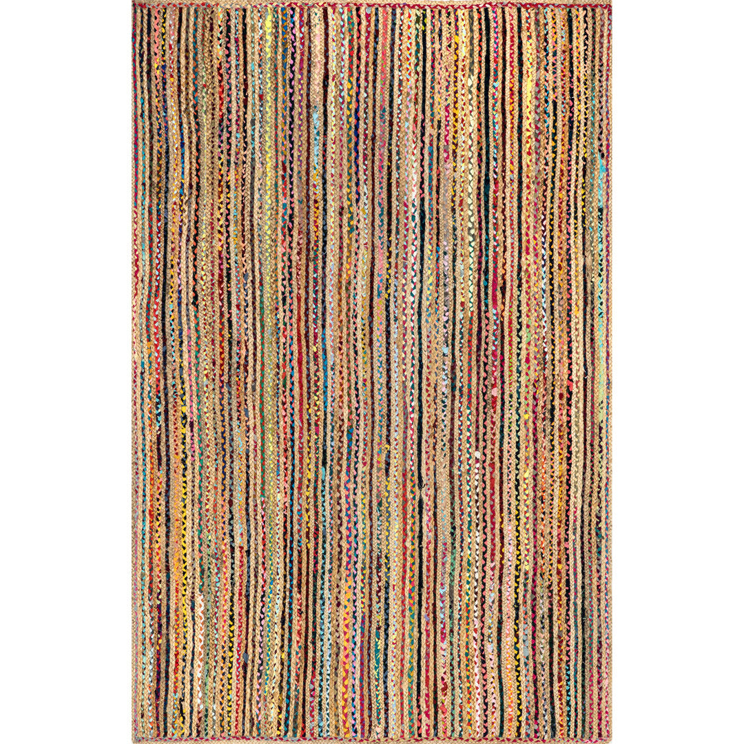 Lovetto Bohemian Handmade Braided Red Rug Bungalow Rose Rug Size: Rectangle 3' x 5'