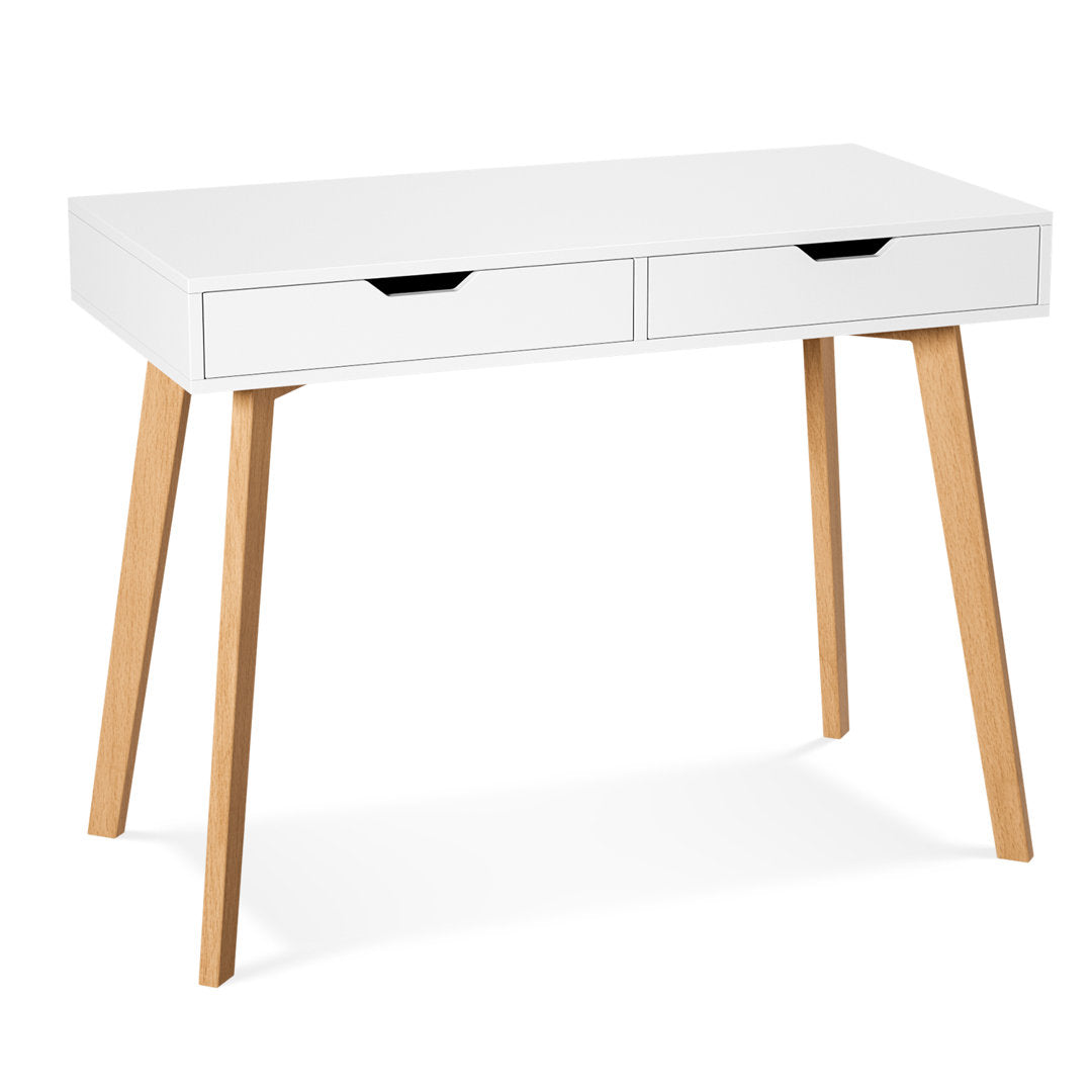Baber 19.7" D Office Desk with 2 Drawer, White Zipcode Design™