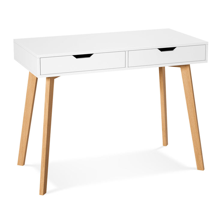 Baber 19.7" D Office Desk with 2 Drawer, White Zipcode Design™