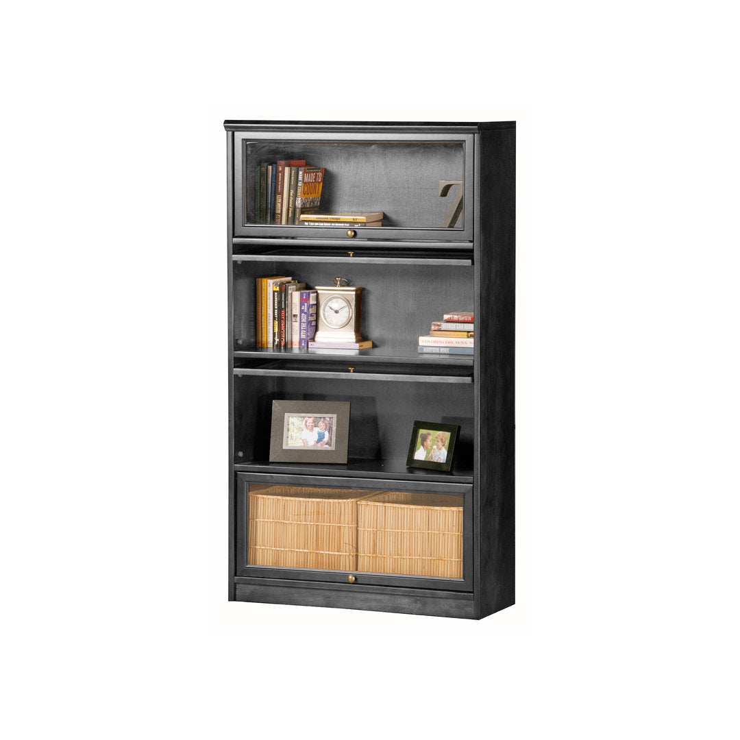 Didier Barrister Bookcase World Menagerie Color: European Coffee Door Type: Glass